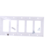 Eaton White Standard Decorator 5-Gang Thermoset Wallplate GFCI GFI Cover 2165W