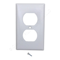 Eagle 1-Gang White Duplex Outlet Receptacle Cover Plastic Wallplate 2132W