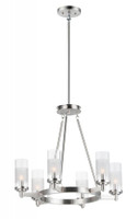 Maxim Crescendo 26326CLFTSN 5-Light Satin Nickel 1-Tier Chandelier Candelabra