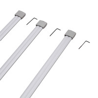 3-Pack Nora Lighting NRS90-P08SA Silver Finish 92-3/8" Straight Rails 120V