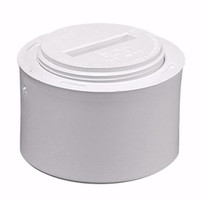 Jones Stephens 2" x 3" PVC Fit Flush Cleanout Cover Round IPS Countersunk Plug