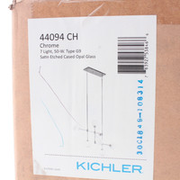 Kichler Aura 7-Light 37" Wide Chrome Chandelier 50 Watt G9 Halogen Bulbs 44094CH
