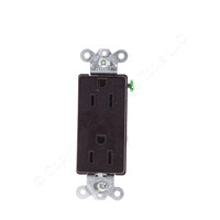 Hubbell OEM2132 5-15R 15A 125V Brown Duplex Receptacle Outlet Decorator Straight