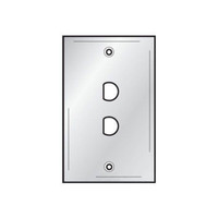 Hubbell SSD1423 1-Gang Stainless Steel Cover Wallplate Dual D-Hole