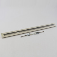 Halo LZR102P White Track Lighting 2' Rail Surface Mount with Dead-End Fitting