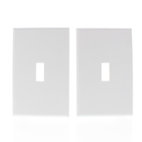2 Pack- Cheetah White 1-Gang Toggle Switch Cover Plastic Wallplates 9000-W