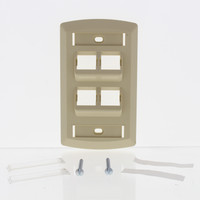 Suttle SE-STAR500AF-52 Ivory Angled Face 4-Port Nylon Wallplate