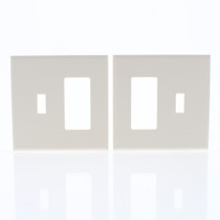 Cheetah P826C-C0T Light Almond Toggle Decorator Snap-In Screwless Wallplate 2pcs