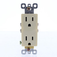 Preferred Industries WH4000-I 15A Ivory Decorator Receptacle Outlet 5-15R 125V