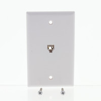 General Electric TL26197 White 4-Wire Jack Telephone Wallplate Cover