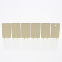 6pk Amertac 1-Gang Wrinkle Ivory Steel Blank Cover Standard Size Wallplates