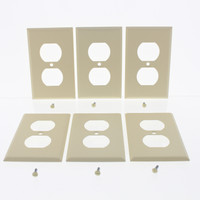 Amerelle C971DIVVP Winkle Ivory Steel 1-Gang Duplex Outlet Metal Covers 6-Pack