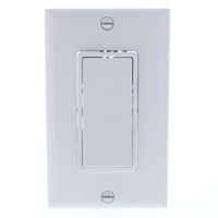 Eagle White Single Pole Decorator Rocker Switch 15A 120/277V + Wallplate 6351W