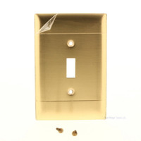 Sierra SB01 Brass 1-Gang Lined Jumbo Sized Cover Wallplate for Toggle Switch