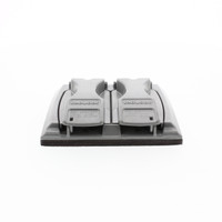 Two Gang Universal Flip-Lid Weatherproof Receptacle Cover, Silver, Die Cast Zinc