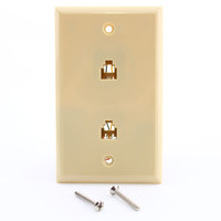 Gemini Almond Duplex Wall Jack