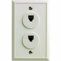 Gemini Almond Duplex Wall Jack