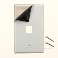 Signamax 1-Gang Stainless Steel 1-Port Data Jack Cover Plate Non-Loaded SSKF-1