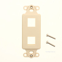 SignaMax DA-2 Almond 2-Port Decorator Style Keystone Wallplate Cover Insert DA-2