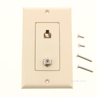 Philmore  75-4168 Light Almond Designer Jack Wall Plate