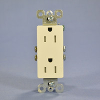 Pass & Seymour Light Almond Tamper Resistant Decorator Receptacle Outlet 15A 885TR-LA
