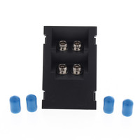 Leviton 41293-PFE Black Quad Duplex FC 45� 3Unit High MOS Phosphor Bronze Sleeve
