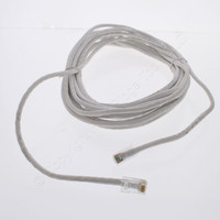 Leviton 5EPC-25W 25' White Gigamax Cat 5E Voice Patch Cable 25 Feet Network Cord