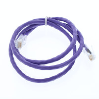 Leviton 05EPC-3V 3' Purple Violet Gigamax Cat 5E Patch Cable 3 Feet Network Cord