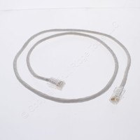 Leviton 05EPC-3W 3' White Gigamax Cat 5E Patch Cable 3 Feet Network Cord