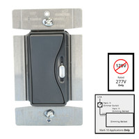 Cooper Aspire Silver Granite 1-Pole/3-Way Preset Fluorescent Dimmer 8A 277V (NOT 120V) w/Mark 10 Ballast Only 95687SG
