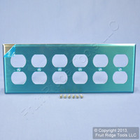 Leviton NON-MAGNETIC Stainless Steel 6-Gang Receptacle Wallplate Duplex Outlet Cover 84056-40