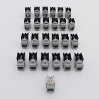 Hubbell NSJ5EGY NetSelect Gray Universal A/B Cat5e Voice Data Jack 8-Position 25-Pack