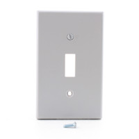 Hubbell P1GY Gray Unbreakable Nylon Toggle Switch Cover Wall Plate Switchplate
