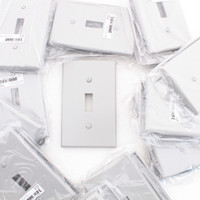 Hubbell P1GY Gray Unbreakable Nylon Toggle Wall Switch Cover Wallplates 25-Pack