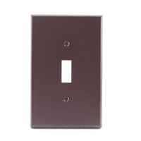 Hubbell PJ1 Brown Unbreakable Mid-Size Toggle Switch Cover Plate Wallplate
