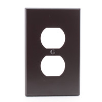 Hubbell PJ8 Brown Unbreakable Duplex Receptacle Wallplate Mid-Size Outlet Cover