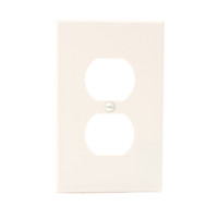 Hubbell PJ8LA Light Almond Unbreakable Duplex Receptacle Wallplate Mid-Size Outlet Cover