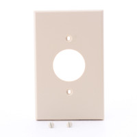 Hubbell PJ7I Ivory Unbreakable 1.40" Dia. Receptacle Wallplate Mid-Size Outlet Cover 1-Gang Single Outlet Cover
