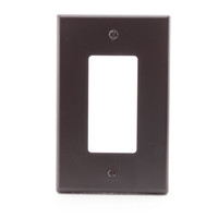 Hubbell PJ26 Brown 1-Gang Decorator Unbreakable Mid-Size Wallplate GFCI Rocker Switch Cover