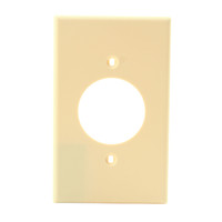 Hubbell P720I Ivory 1.60" Receptacle Wallplate for 20A 30A Locking Outlet Cover