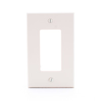 Hubbell PJ26LA Light Almond 1-Gang Decorator Unbreakable Mid-Size Wallplate GFCI Rocker Switch Cover