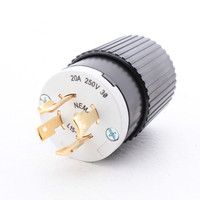 Hubbell L1520P 20A Twist Turn Locking Connector Plug NEMA L15-20P 250V 3Ø Industrial