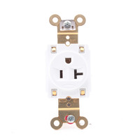 Hubbell White Straight Blade Receptacle Outlet NEMA 5-20R 20A 125V HBL5361W