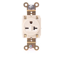 Hubbell Bryant Ivory Industrial Single Outlet Receptacle 6-20 20A 250V HBL5461I