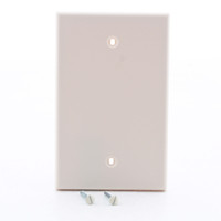 Hubbell PJ13LA Light Almond Unbreakable Mid-Size Cover 1-Gang Nylon Blank Wallplate Box Mount