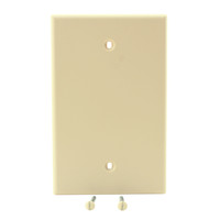 Hubbell PJ13I Ivory Unbreakable Mid-Size Cover 1-Gang Nylon Blank Wallplate Box Mount