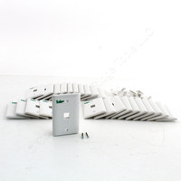 25-Pack of Hubbell NSP11WUSF25 White USF 1-Gang 1-Port Data Recessed Wallplate