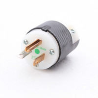 Hubbell HBL8315C 20A 5-20P Hospital Grade Connector Plug Straight Blade Black White