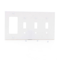 Hubbell P326W White 3-Gang Unbreakable Decorator Mid-Size Wallplate GFCI Cover