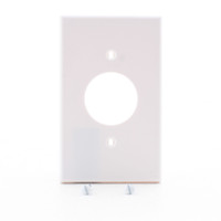 Hubbell P7W White 1.406" Unbreakable Receptacle Wallplate 1-Gang Outlet Cover